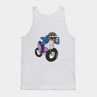 Linux Tux Penguin humor meme sticker Tank Top